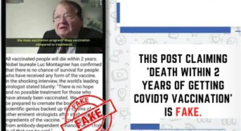 FALSE. French scientist did NOT say vaccines would kill people within two years