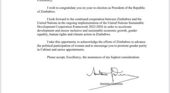 Fact check: Yes, UN Secretary-General congratulated Mnangagwa