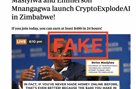 Fact Check: No, President Mnangagwa and Strive Masiyiwa have not launched cryptocurrency project